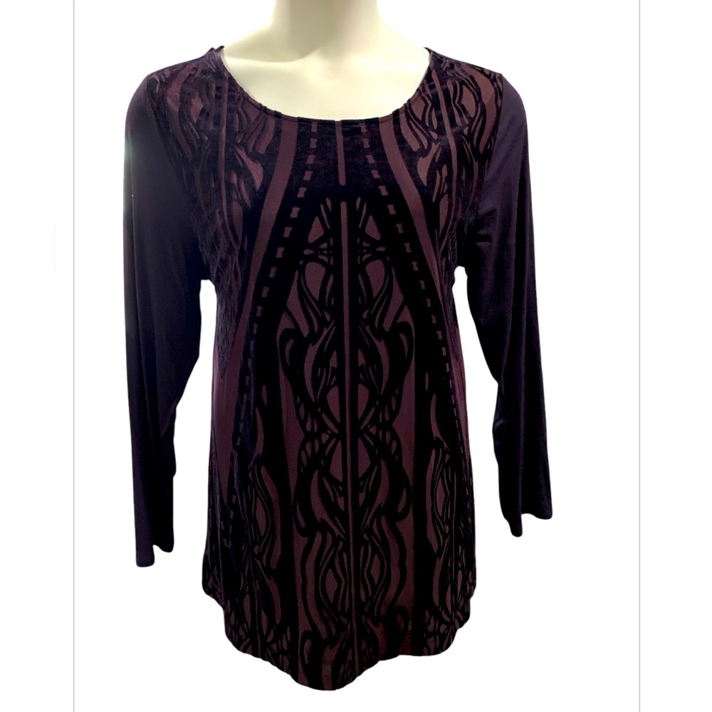 23) Elegant Chico’s Dark Purple Women's Top